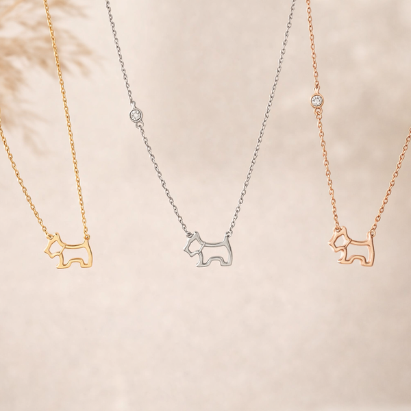  Hollow Puppy Pendant S925 Sterling Silver Necklace - friendship necklace gift from Bestie Keepsake