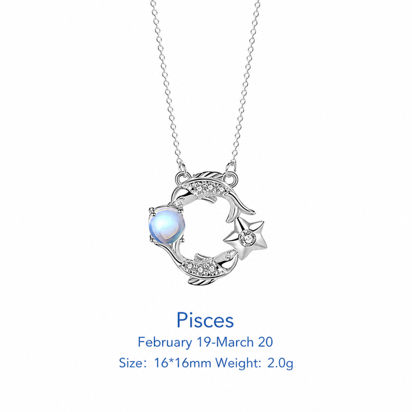  Celestial Zodiac Sterling Silver Necklace - friendship necklace gift from Bestie Keepsake