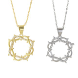  Micro-Pave Thorn Circle Necklace - friendship necklace gift from Bestie Keepsake