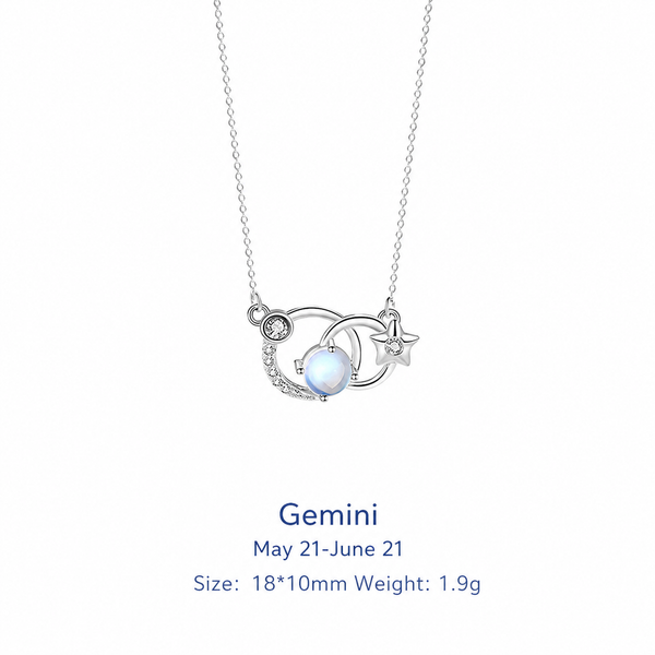  Celestial Zodiac Sterling Silver Necklace - friendship necklace gift from Bestie Keepsake