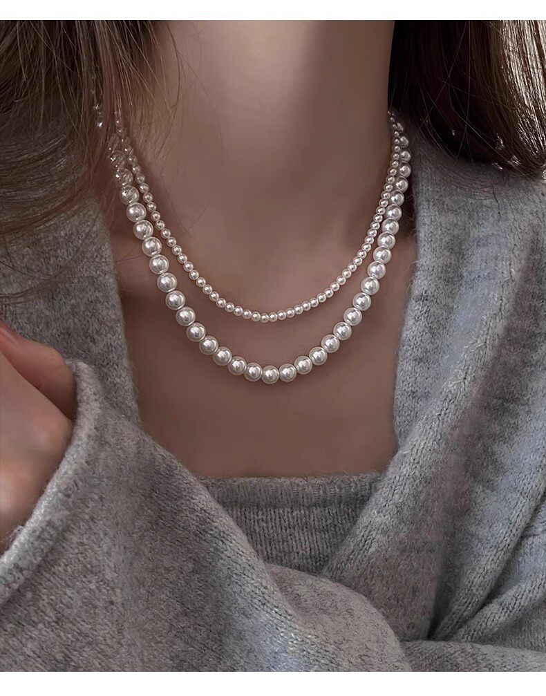  Infinity Clasp Mixed Pearl and Bead Necklace - friendship necklace gift from Bestie Keepsake