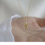  North Star Pendant Necklace 925 Sterling Silver - friendship necklace gift from Bestie Keepsake
