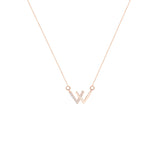  Pavé Initial W Pendant Necklace - friendship necklace gift from Bestie Keepsake