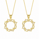  Micro-Pave Thorn Circle Necklace - friendship necklace gift from Bestie Keepsake