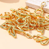  Polished Initial Pendant Necklace 18K Gold Plated - friendship necklace gift from Bestie Keepsake