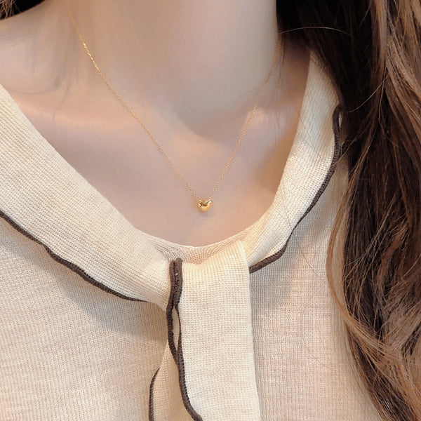  Dainty Heart Pendant S925 Sterling Silver Necklace - friendship necklace gift from Bestie Keepsake