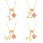  Initial Clover Charm Necklace - friendship necklace gift from Bestie Keepsake