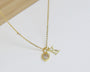  Heart Birthstone and Initial Pendant Necklace - friendship necklace gift from Bestie Keepsake
