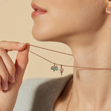  Playful Scottie Dog Charm Necklace in 18K Rose Gold over Sterling Silver - friendship necklace gift from Bestie Keepsake