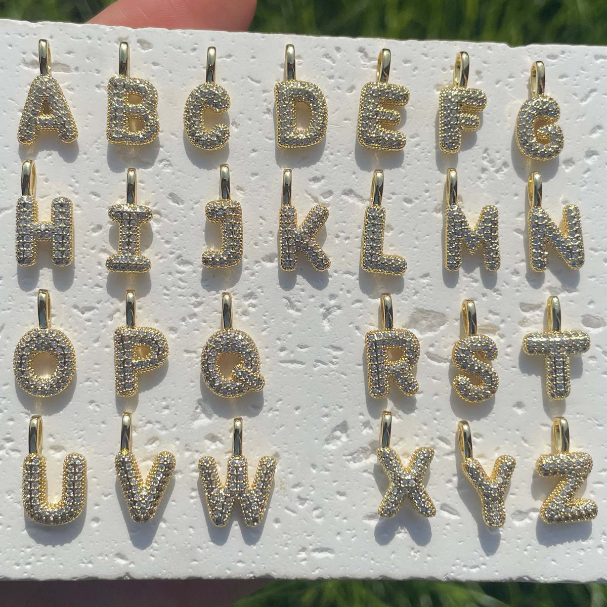  Pave Initial & Heart Birthstone Necklace in 18K Gold Finish - friendship necklace gift from Bestie Keepsake