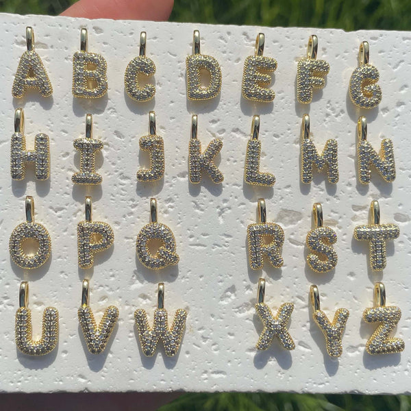  Pave Initial & Heart Birthstone Necklace in 18K Gold Finish - friendship necklace gift from Bestie Keepsake