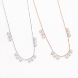  Dainty Crystal Drop Necklace Set - friendship necklace gift from Bestie Keepsake