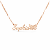  Custom Butterfly Name Necklace in Stainless Steel - friendship necklace gift from Bestie Keepsake