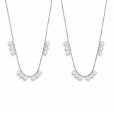  Dainty Crystal Drop Necklace Set - friendship necklace gift from Bestie Keepsake