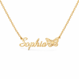  Custom Butterfly Name Necklace in Stainless Steel - friendship necklace gift from Bestie Keepsake