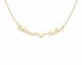  Personalized Two Name Cutout Necklace with Symbol Charm - friendship necklace gift from Bestie Keepsake