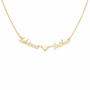  Personalized Two Name Cutout Necklace with Symbol Charm - friendship necklace gift from Bestie Keepsake