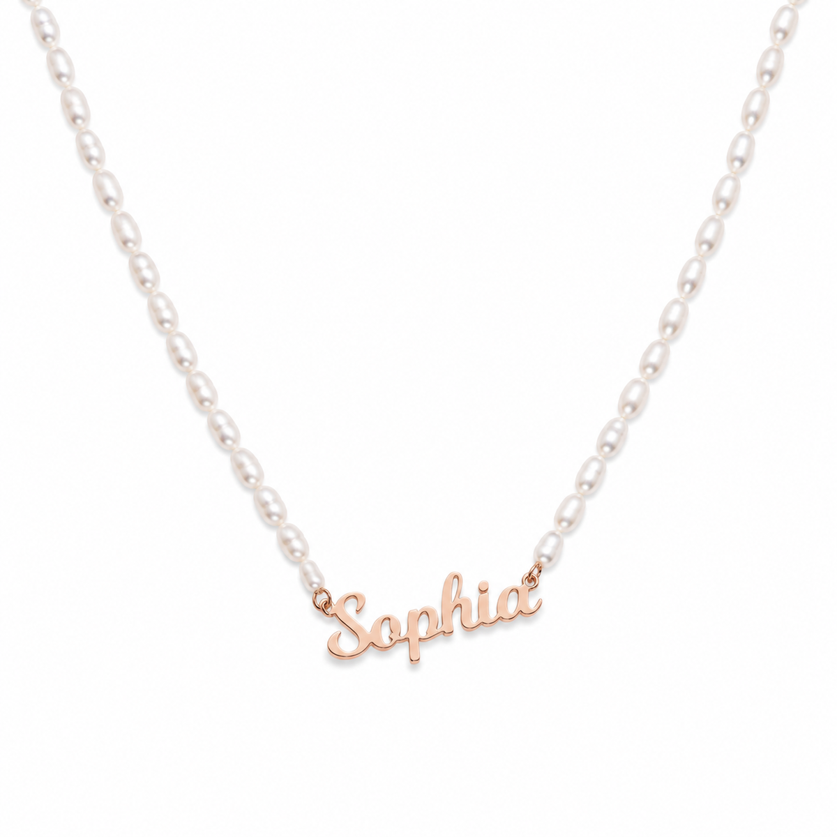  Personalized Script Name Pearl Necklace Stainless Steel - friendship necklace gift from Bestie Keepsake