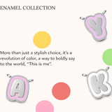  Bubble Initial Enamel Necklace in 925 Sterling Silver - friendship necklace gift from Bestie Keepsake