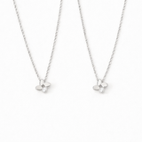  Pinwheel Clover Pendant Necklace S925 Sterling Silver - friendship necklace gift from Bestie Keepsake