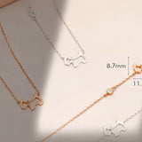  Hollow Puppy Pendant S925 Sterling Silver Necklace - friendship necklace gift from Bestie Keepsake