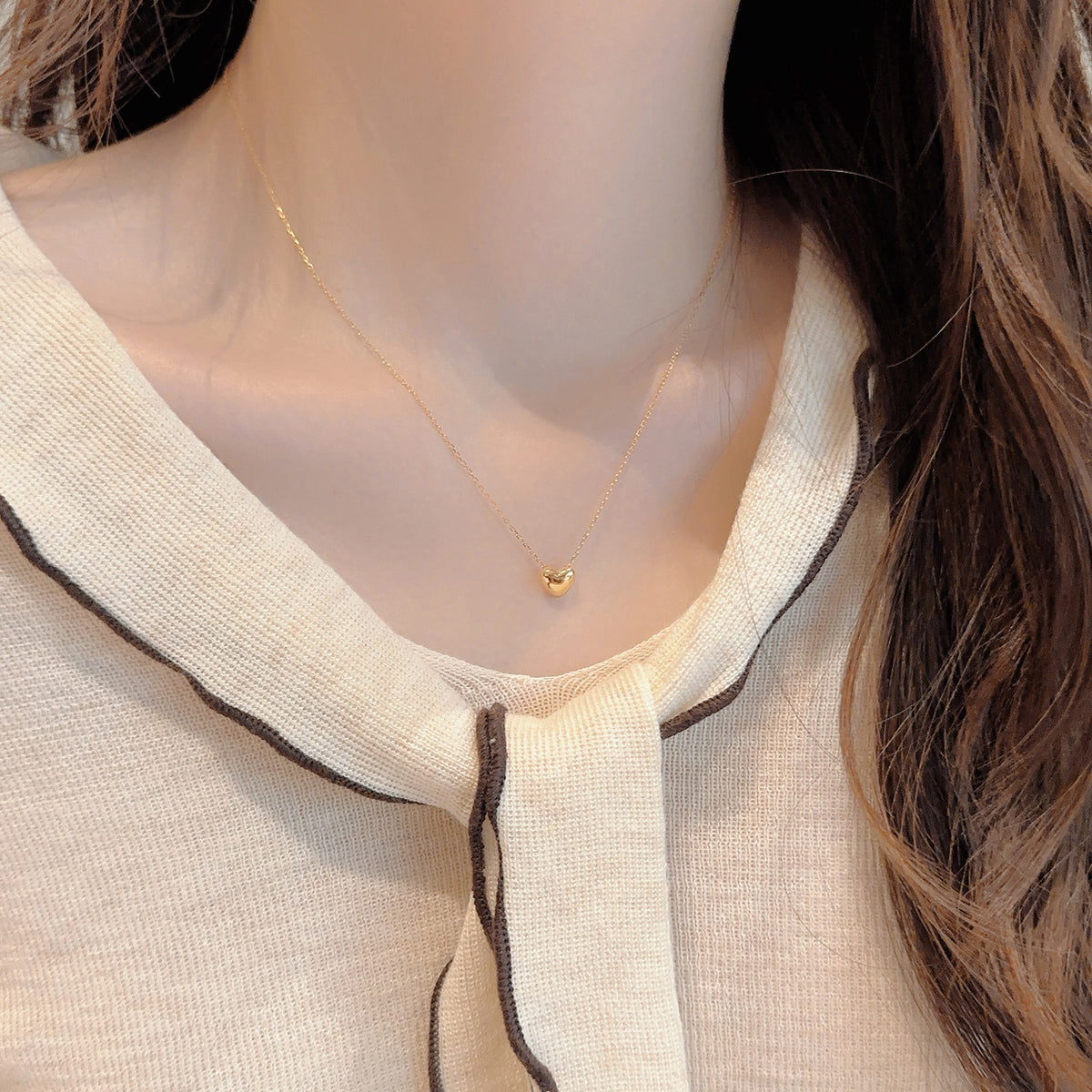  Dainty Heart Pendant S925 Sterling Silver Necklace - friendship necklace gift from Bestie Keepsake