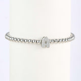  Initial Pavé Bubble Letter Beaded Bracelet - friendship necklace gift from Bestie Keepsake