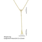  Initial Crystal Lariat Necklace in Gold Finish - friendship necklace gift from Bestie Keepsake