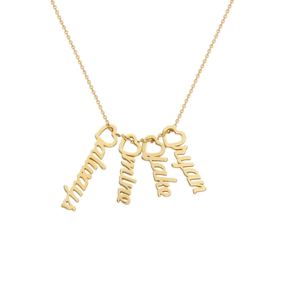  Custom Vertical Script Name Necklace Stainless Steel - friendship necklace gift from Bestie Keepsake