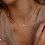  Custom Script Name Necklace in Sterling Silver - friendship necklace gift from Bestie Keepsake