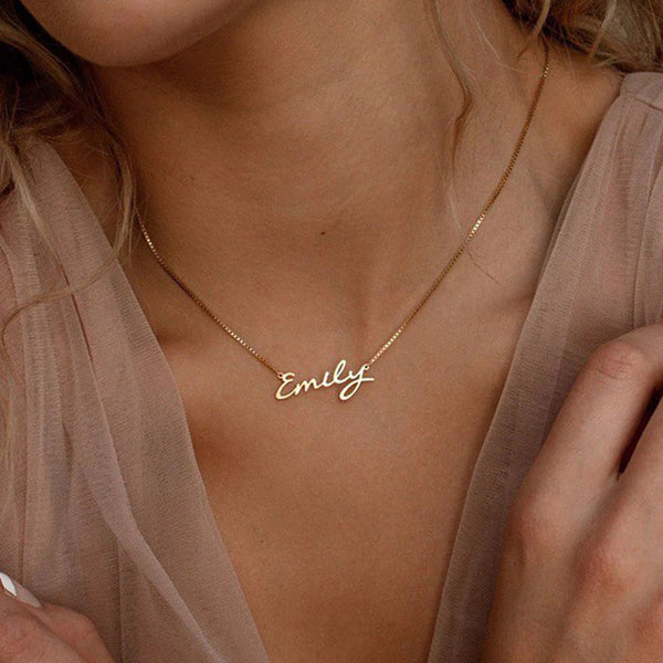  Custom Script Name Necklace in Sterling Silver - friendship necklace gift from Bestie Keepsake