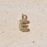  Pave Initial & Heart Birthstone Necklace in 18K Gold Finish - friendship necklace gift from Bestie Keepsake