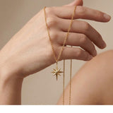  North Star Pendant Necklace 925 Sterling Silver - friendship necklace gift from Bestie Keepsake