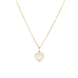  Bowknot Heart Zircon Necklace - friendship necklace gift from Bestie Keepsake
