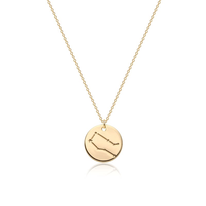  Constellation Coin Pendant Necklace in 14K Gold Plated - friendship necklace gift from Bestie Keepsake