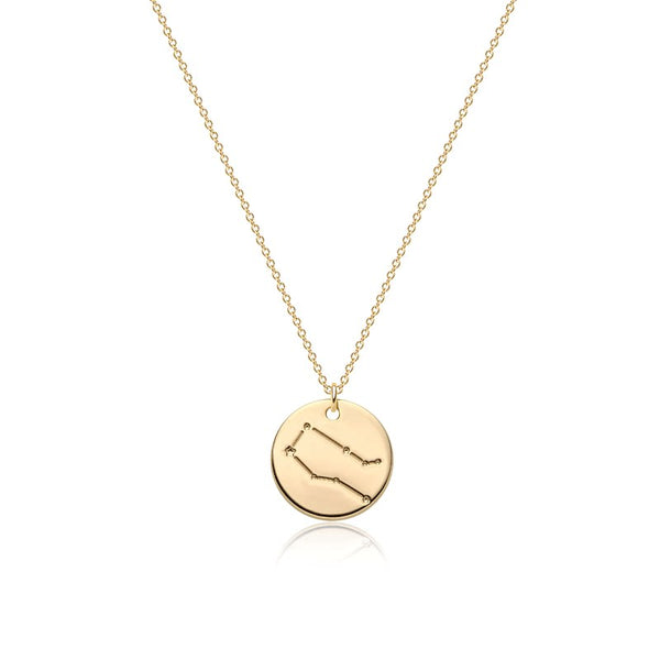  Constellation Coin Pendant Necklace in 14K Gold Plated - friendship necklace gift from Bestie Keepsake