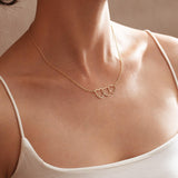 Interlocked Heart Name Necklace in Stainless Steel - friendship necklace gift from Bestie Keepsake