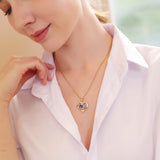  Dainty Dual Birthstone Heart Necklace - friendship necklace gift from Bestie Keepsake