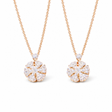  Spinning Snowflake Crystal Pendant Necklace - friendship necklace gift from Bestie Keepsake