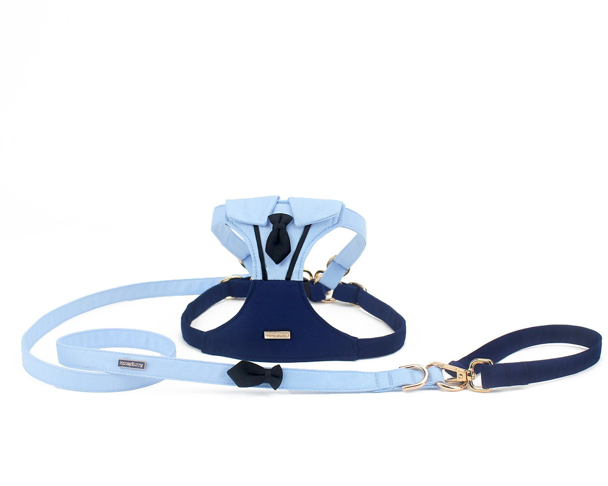  Officer Uniform Harness & Leash Set – Blue - friendship necklace gift from Bestie Keepsake