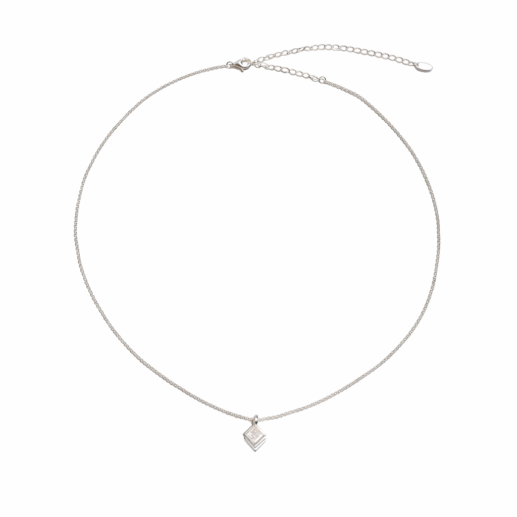  Vintage-Inspired Rhombus Pendant Necklace - friendship necklace gift from Bestie Keepsake