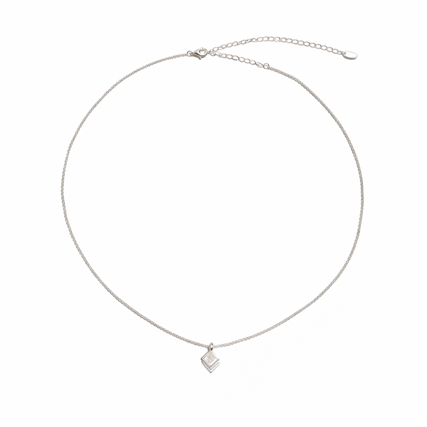  Vintage-Inspired Rhombus Pendant Necklace - friendship necklace gift from Bestie Keepsake