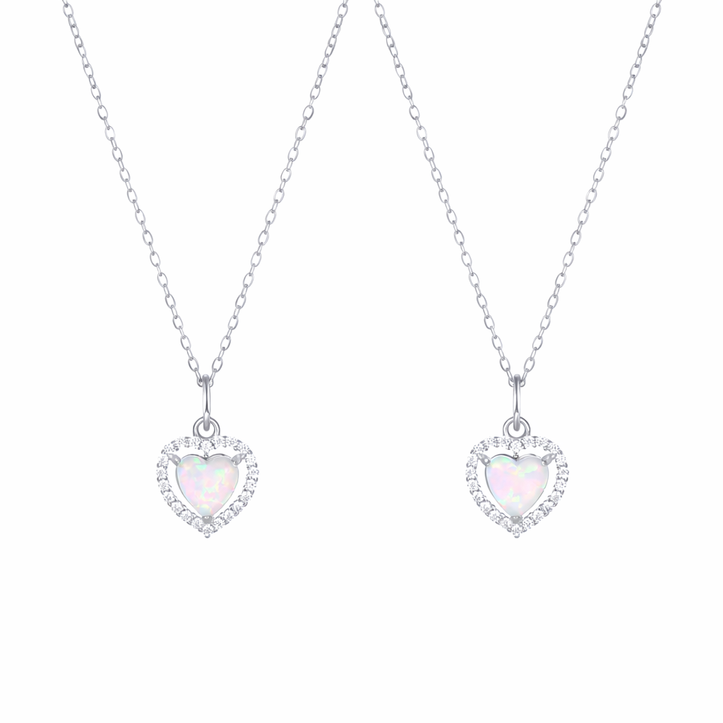  Bowknot Heart Zircon Necklace - friendship necklace gift from Bestie Keepsake