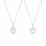  Bowknot Heart Zircon Necklace - friendship necklace gift from Bestie Keepsake
