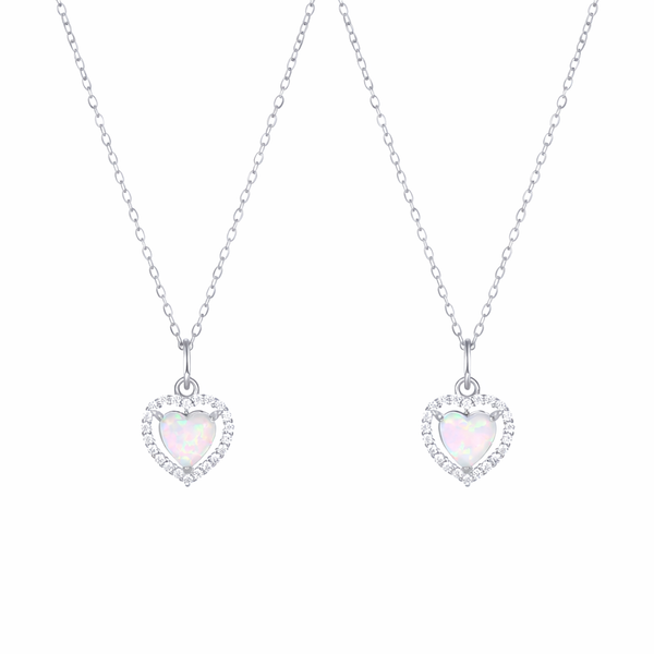  Bowknot Heart Zircon Necklace - friendship necklace gift from Bestie Keepsake