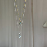  Teardrop Sky Blue Topaz Necklace S925 Sterling Silver - friendship necklace gift from Bestie Keepsake