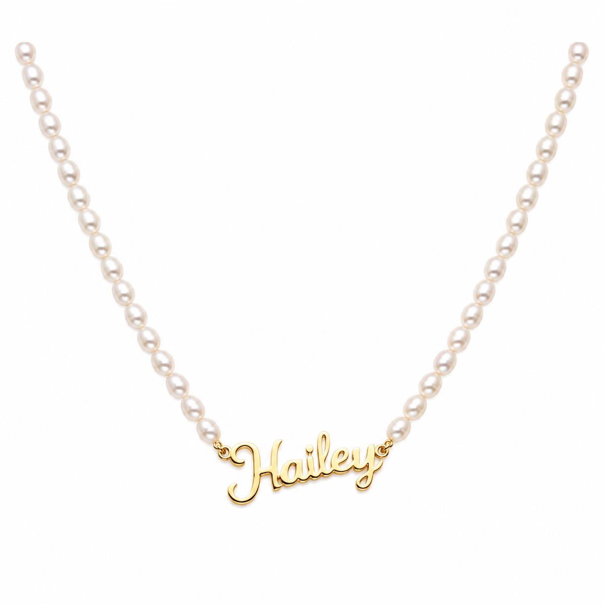  Personalized Script Name Pearl Necklace Stainless Steel - friendship necklace gift from Bestie Keepsake