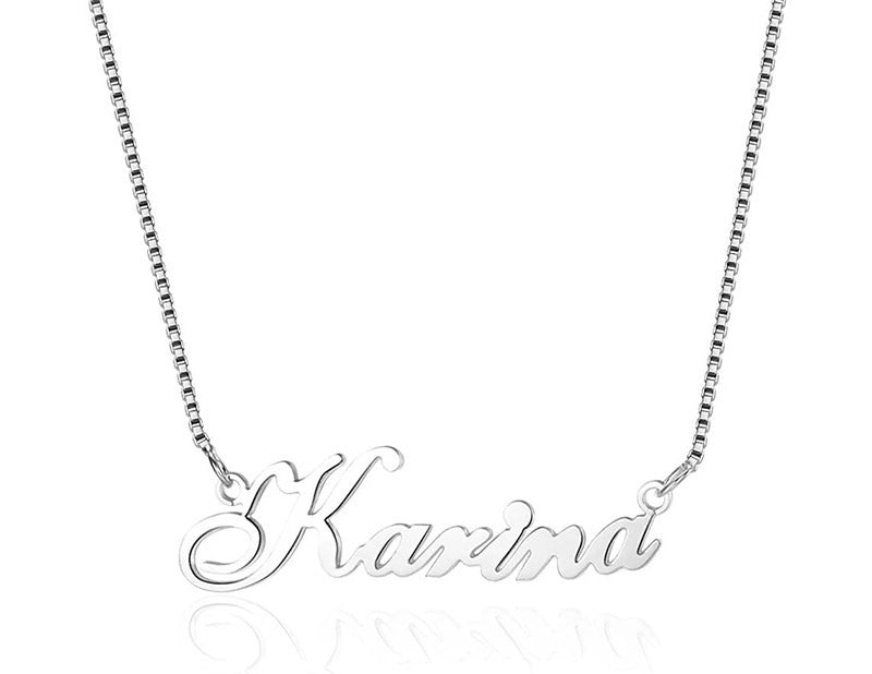 Custom Script Name Necklace in Sterling Silver - friendship necklace gift from Bestie Keepsake