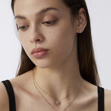  Lace Glimmer Heart & Cross Double Layer Necklace - friendship necklace gift from Bestie Keepsake