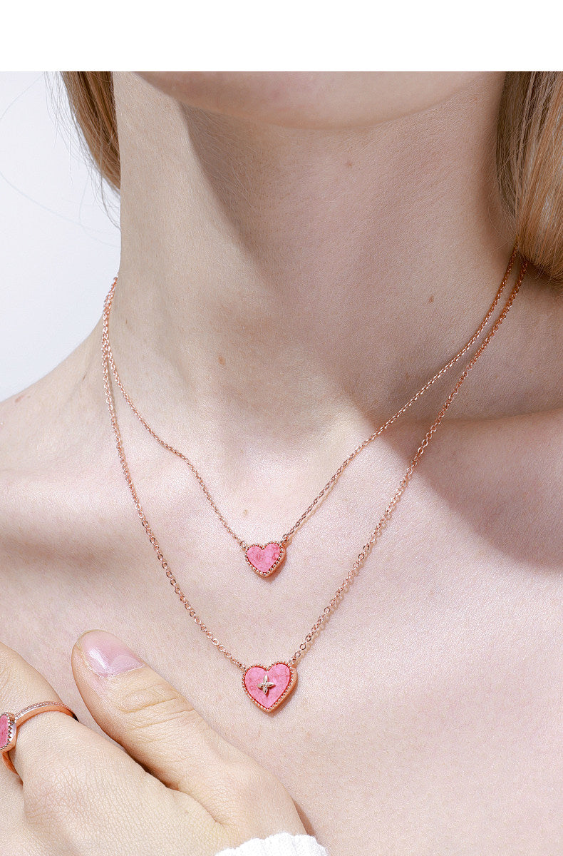 Textured Heart Pendant Necklace in Sterling Silver - friendship necklace gift from Bestie Keepsake